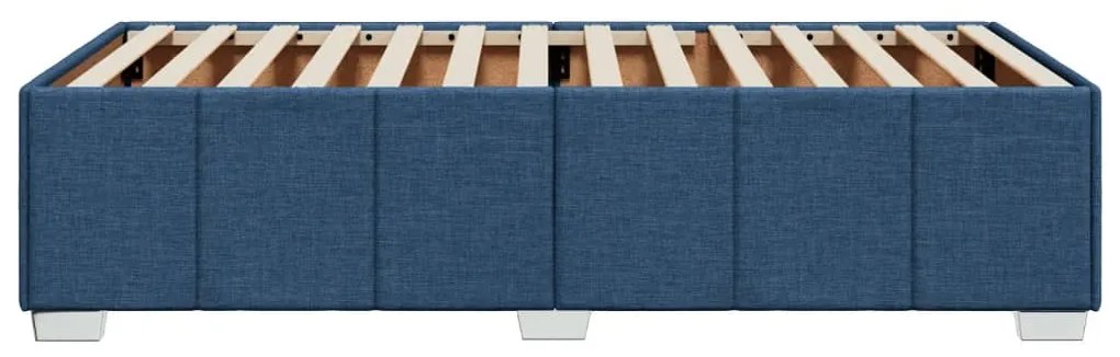 Estrutura de cama sem colchão 90x190 cm tecido azul