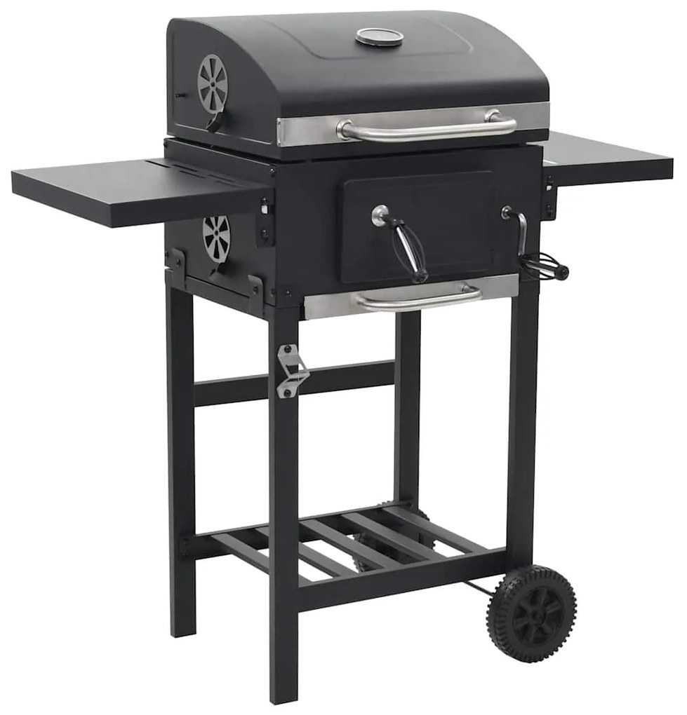 Forno para pizza e churrasqueira de exterior 3-em-1 preto