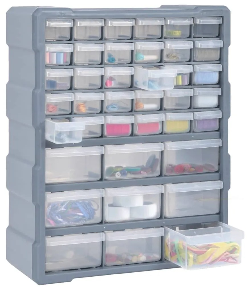 Caixa organizadora com 39 gavetas 38x16x47 cm
