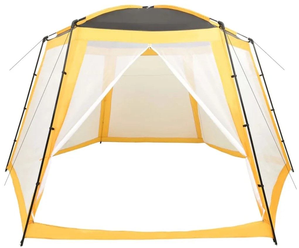 Tenda para piscina 500x433x250 cm tecido amarelo