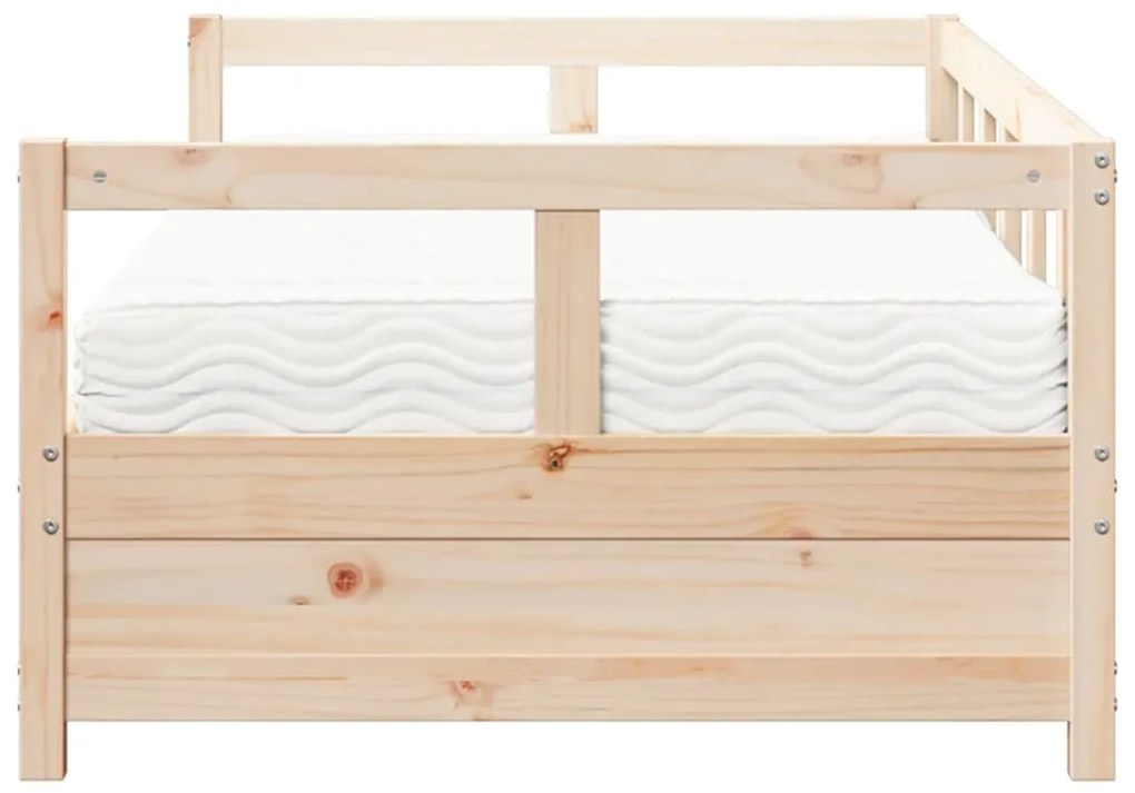 Sofá-cama com colchão 90x190 cm madeira de pinho maciça
