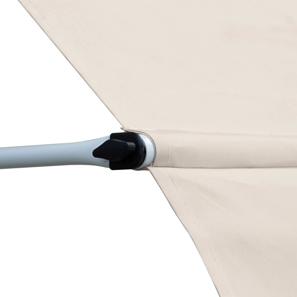 Outsunny Toldo Manual Retrátil para Exterior 400x120x170-280cm Toldo Enrolável Altura Ajustável com Manivela Proteção Solar para Terraço Balcão Jardim Marrom Claro