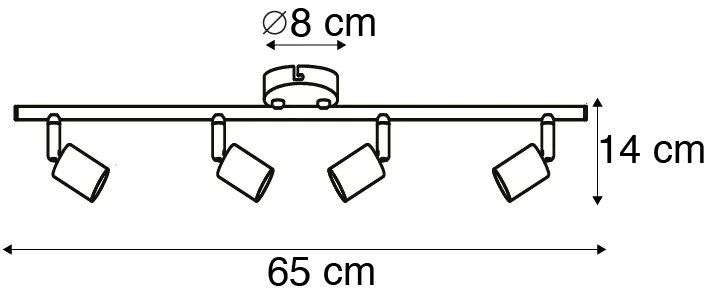 Foco Inteligente Preto Inclinável com Wifi GU10 - Jeany