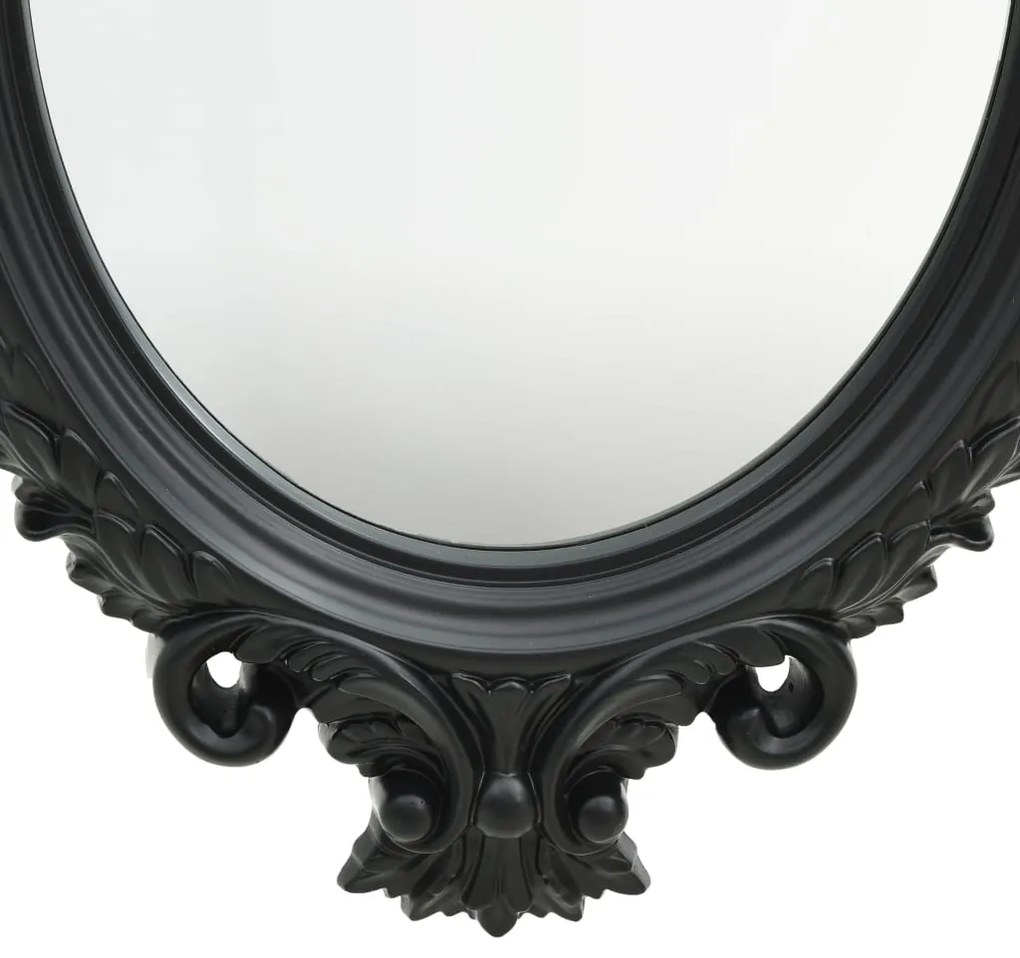 Espelho de parede estilo castelo 56x76 cm preto
