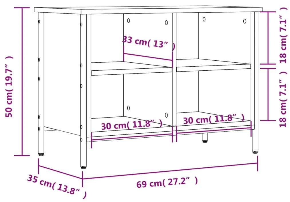 Sapateira Kiri - Com 4 Compartimentos - Cor Preta - 69x35x50 cm - Deri