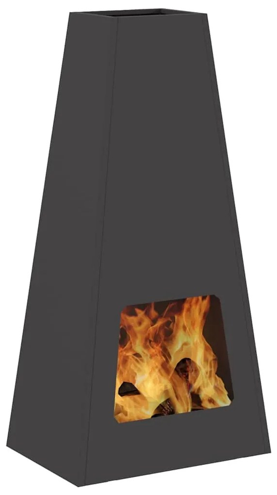 Fogo de Vila XL Preto 50x35x100 cm Aço