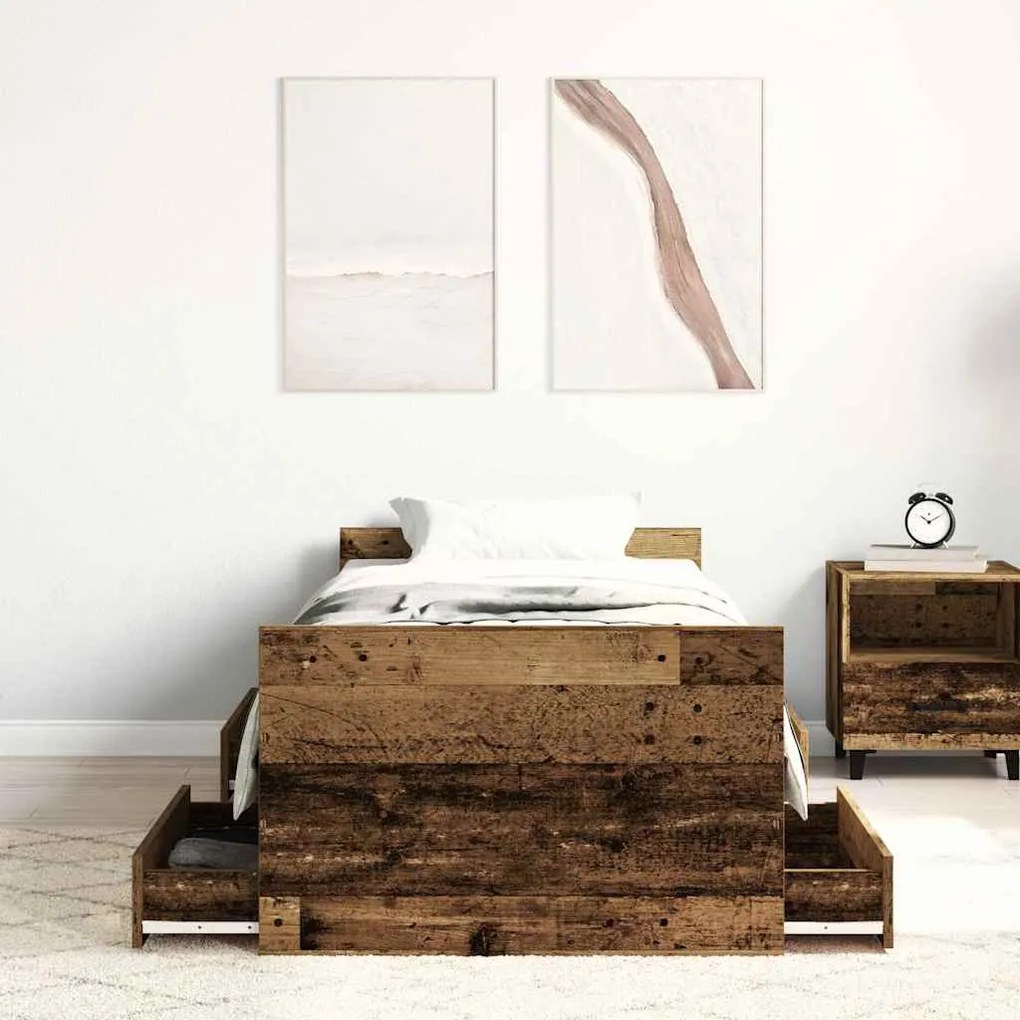 Estrutura de cama sem colchão 100x200cm derivados de madeira
