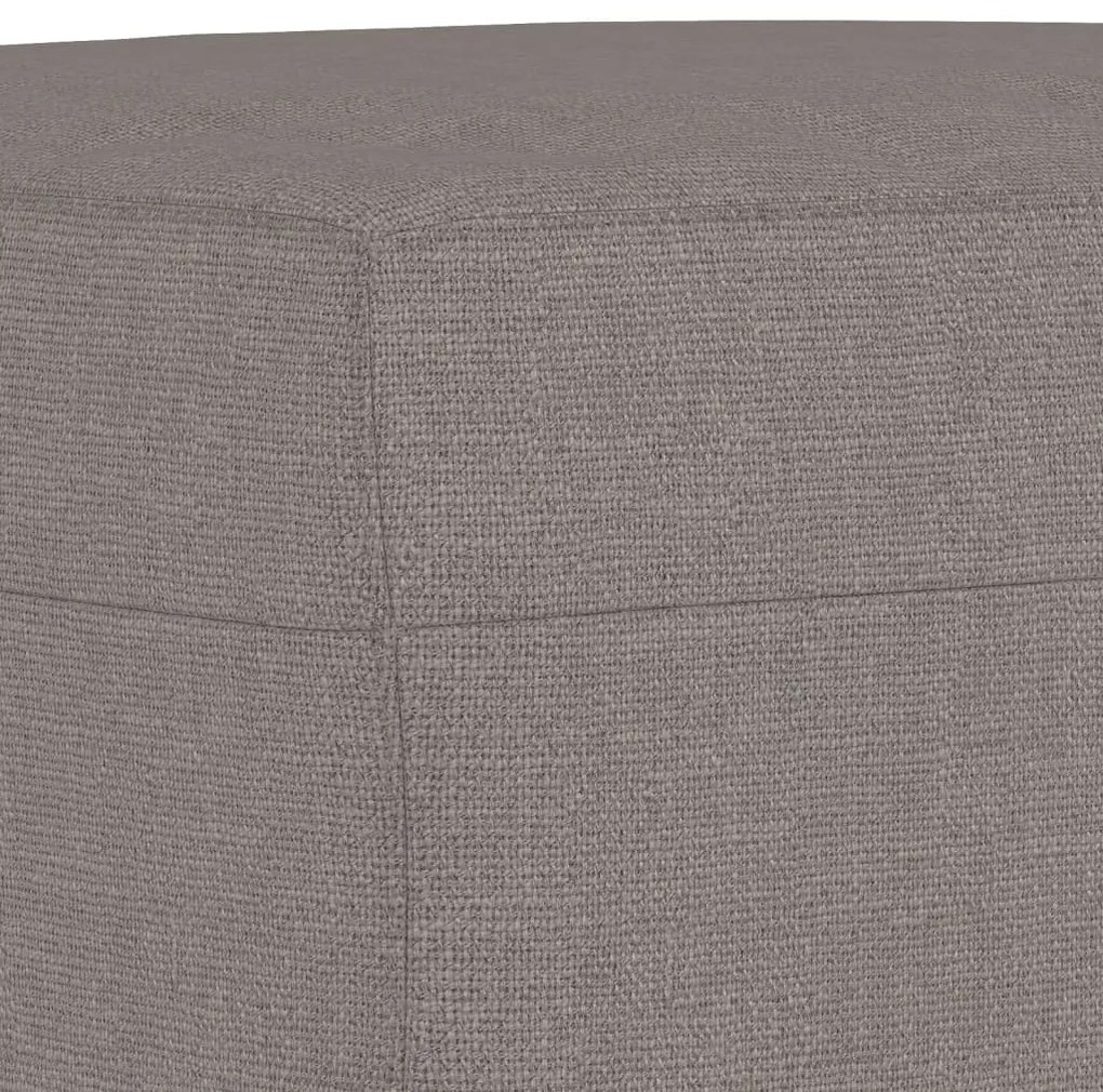 3 pcs conjunto de sofás com almofadões tecido cinza-acastanhado