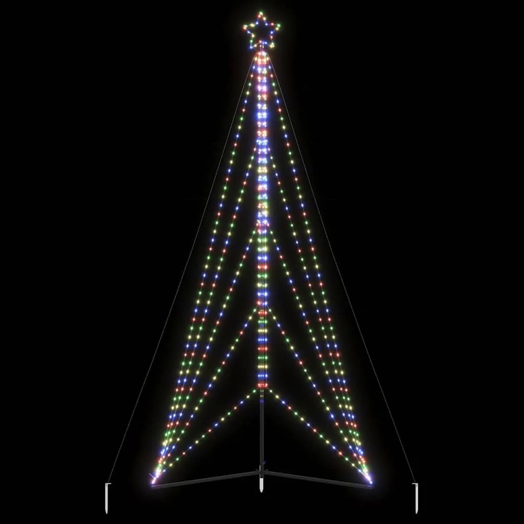 LED Árvore de Natal 615 LEDs Coloridos 404,5 cm