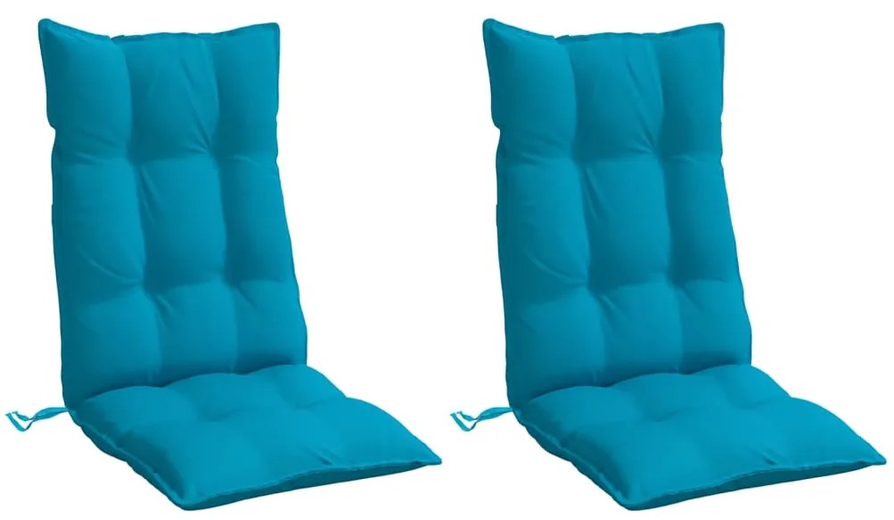 Almofadões cadeira encosto alto 2 pcs tecido oxford azul-claro