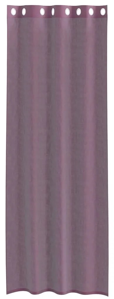 Cortinas de voile com ilhós 2 pcs roxo 140x300 cm