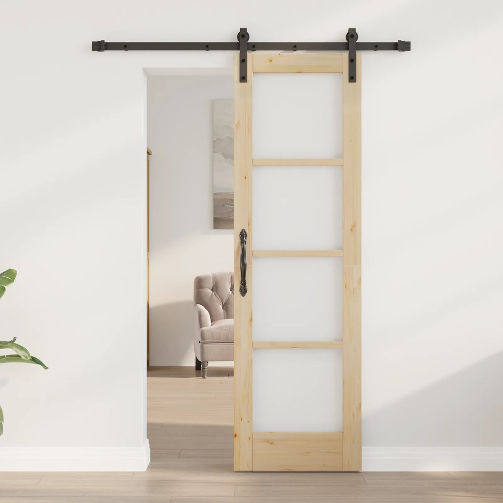 Porta Deslizante vidaXL com Conjunto de Ferragens 'ORKDAL'61x198.5 cm