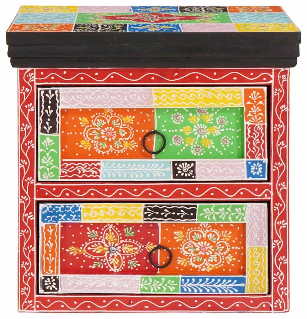 Armário de Cabeceira com gaveta Multicolorido 40 x 30 x 40 cm