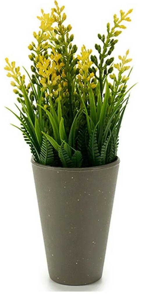 Planta Decorativa Cinzento Plástico (10 x 23 x 10	 cm) (10 x 22 x 10 cm) (9 x 22 x 9 cm)