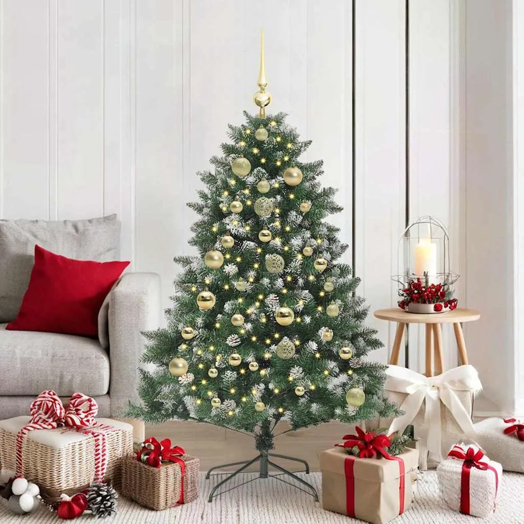 vidaXL Árvore de Natal Artificial Verde 150 cm PVC, Plástico e Aço