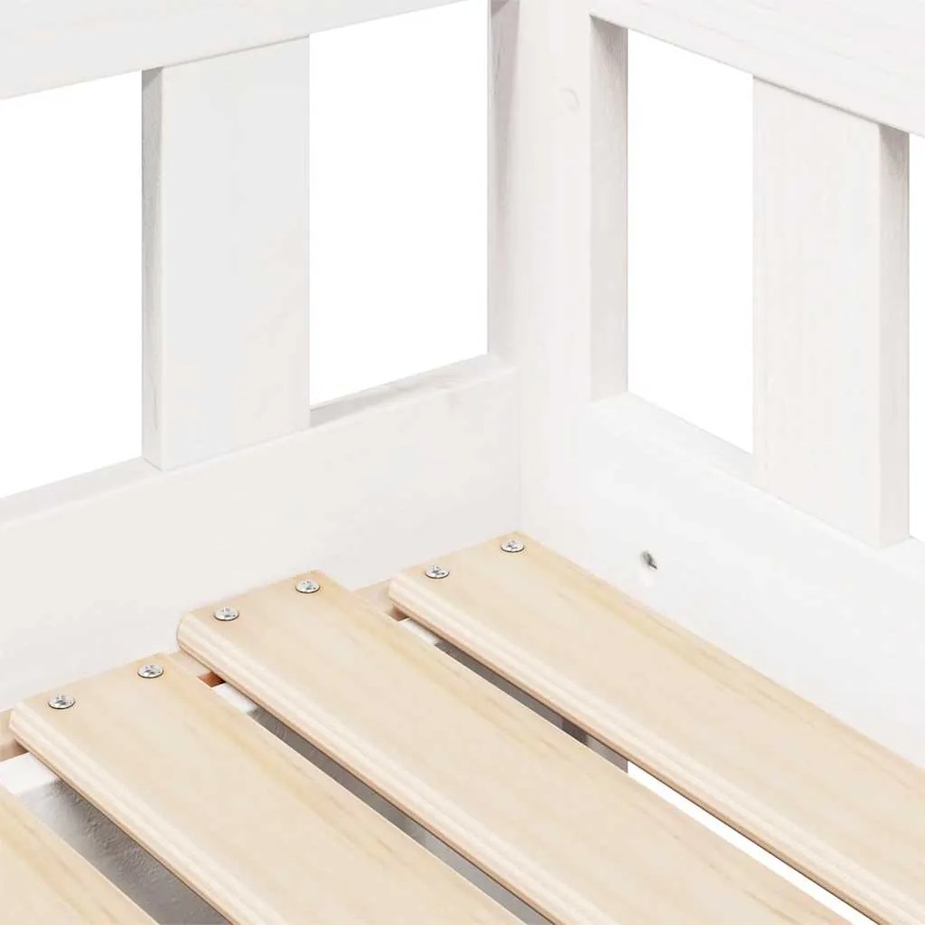 Sofá-cama com gavetão e gavetas sem colchão 90x200 cm branco
