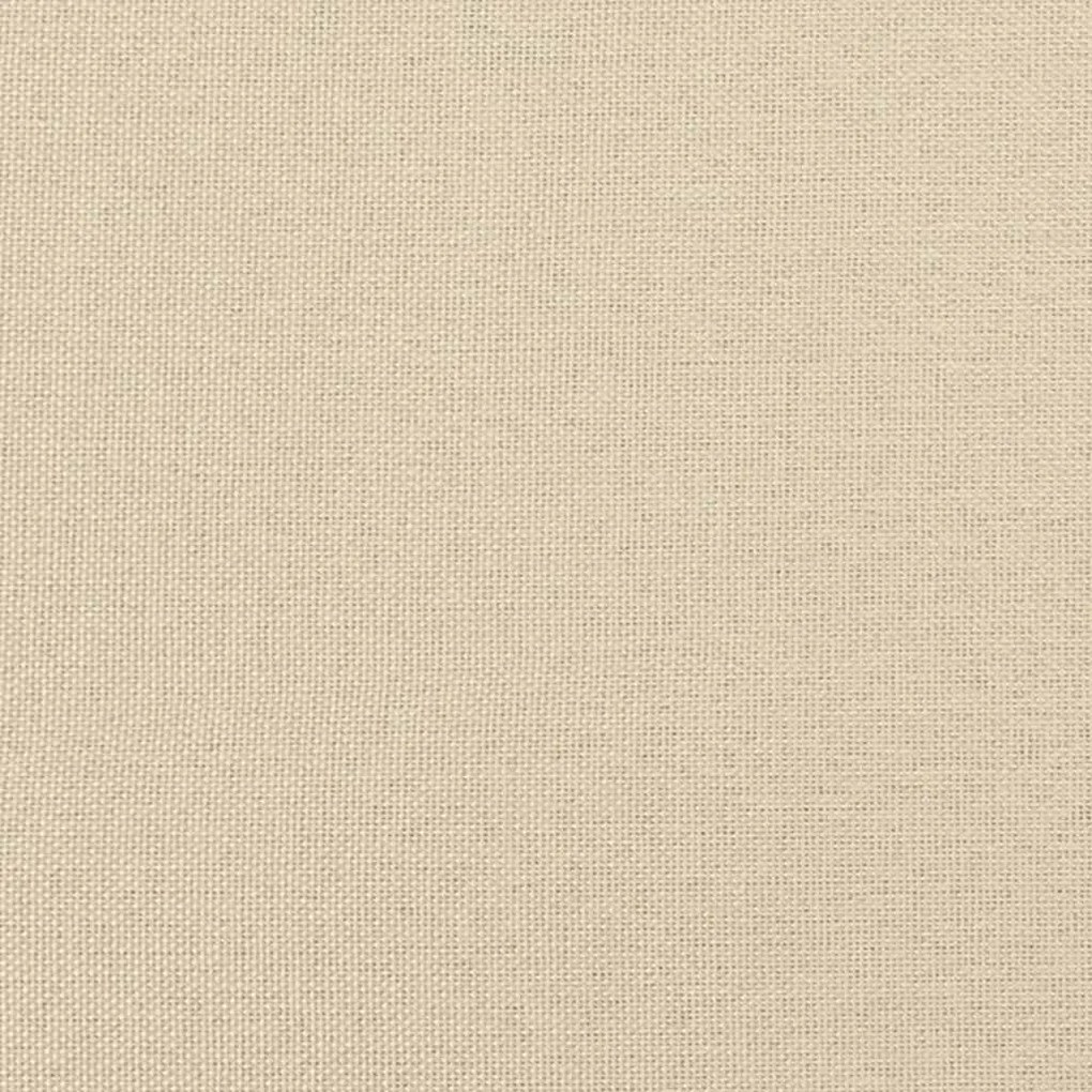 Cadeiras de jantar 2 pcs tecido cor creme