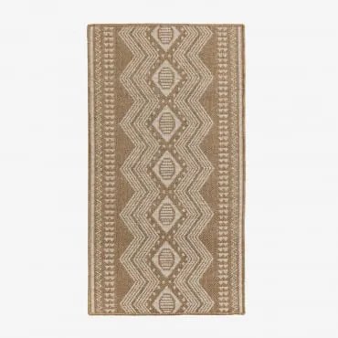Alfombra Retangular De Exterior Em Polipropileno Ariane Beige De Amêndoa & 150 X 80 Cm - Sklum