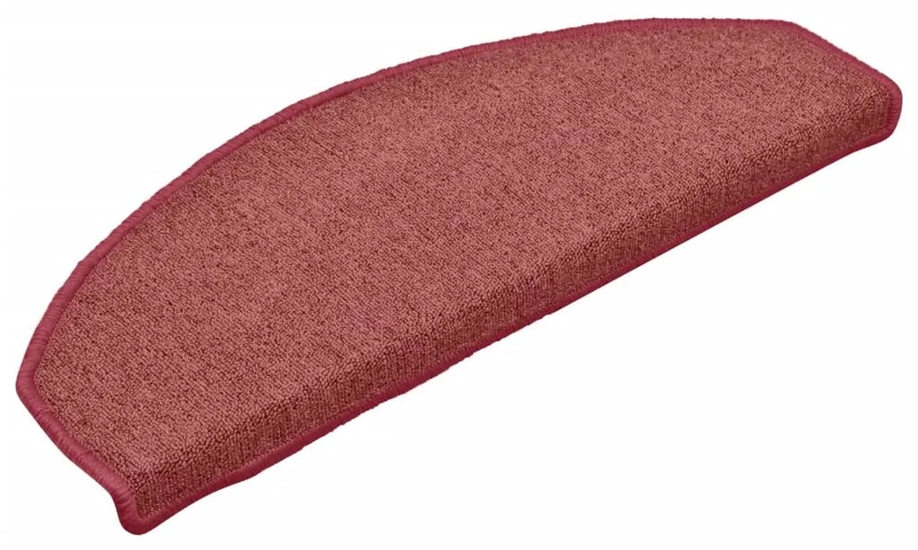 Tapete/carpete para degraus 15 pcs 65x24x4 cm vermelho