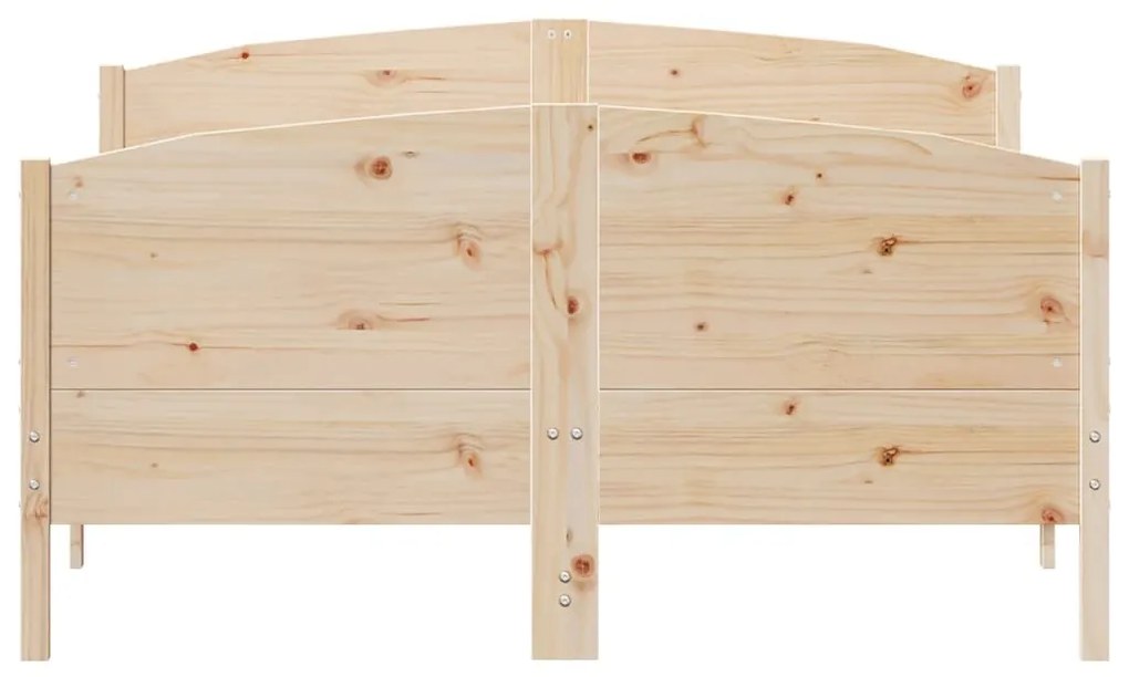 Cama sem colchão 160x200 cm madeira de pinho maciça