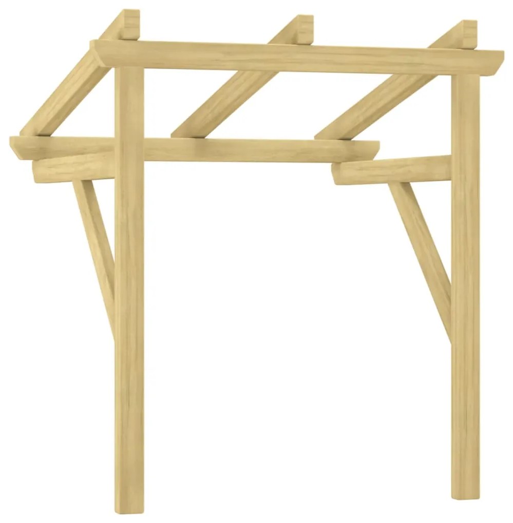 Toldo de porta 100x100x80 cm pinho maciço impregnado