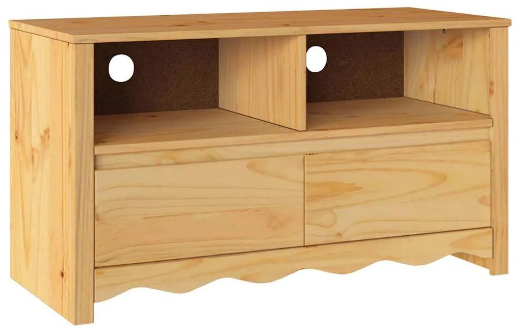 Cabide de TV vidaXL "DRAMMEN" 99x43x55 cm de Madeira Sólida de Pinheir