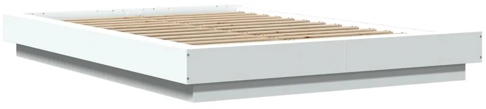 Estrutura de cama 140x190 cm derivados de madeira branco