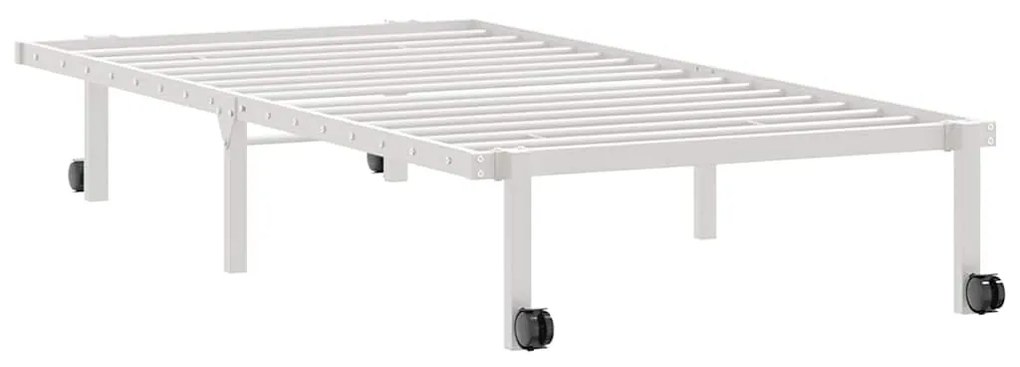 Estrutura de cama sem colchão Dobrável 90x190 cm aço branco