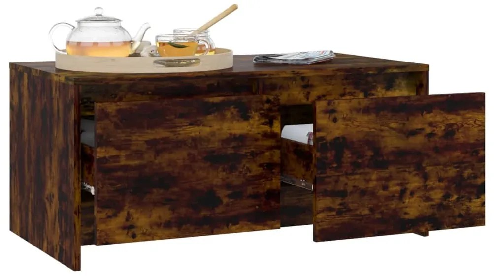 Mesa de centro 90x50x41,5 cm derivados madeira carvalho fumado