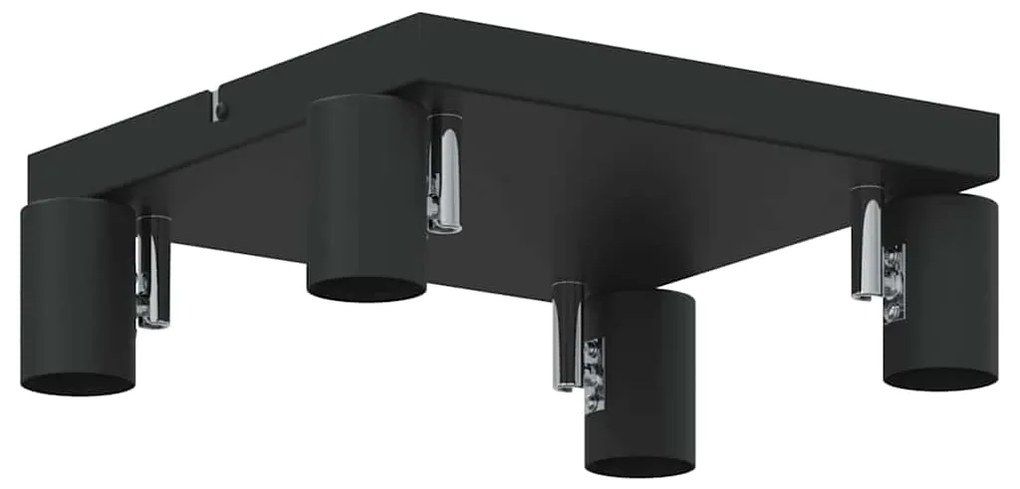 Spotlight de Tecto 4 Vias Ajustável Preto E27