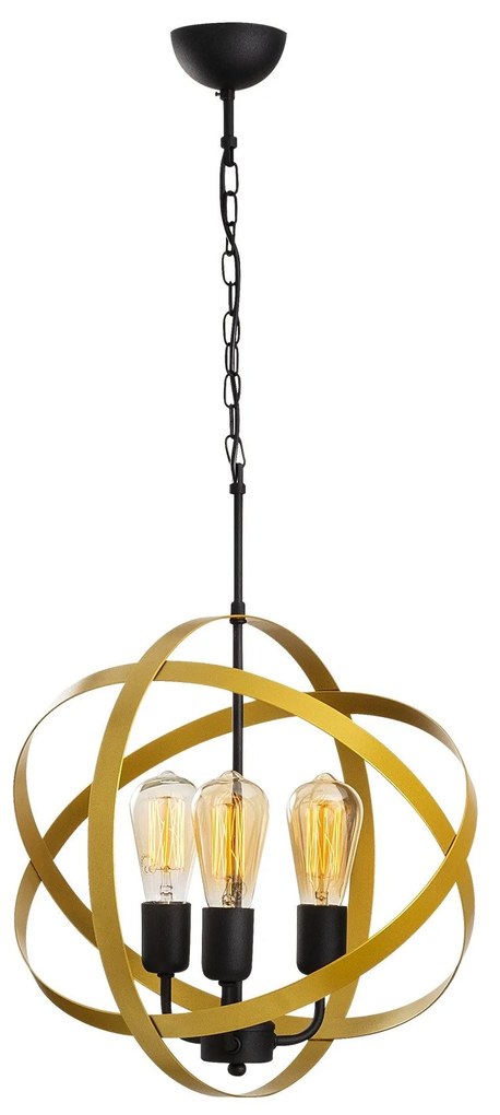 Chandelier Gezegen – Ouro e Preto – 40 cm x 90 cm