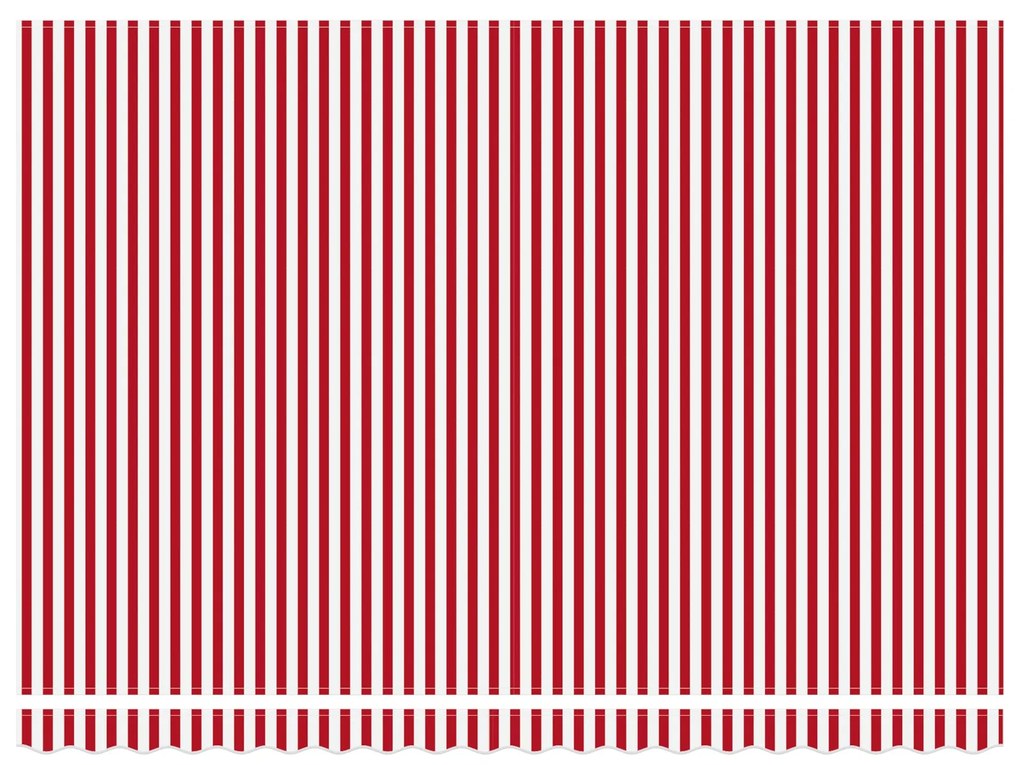 Toldo Retrátil Automático com Faixa LED Vermelho e Branco 450x350 cm