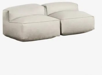Sofá Modular De 2 Peças Para Jardim Dojans Beige Semoline - Sklum