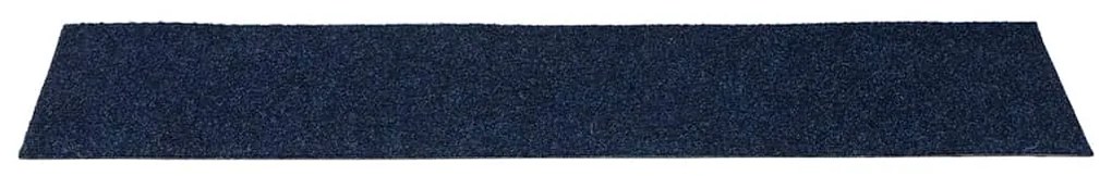 Tapetes de escada adesivos 30 pcs 76x20 cm retangular azul