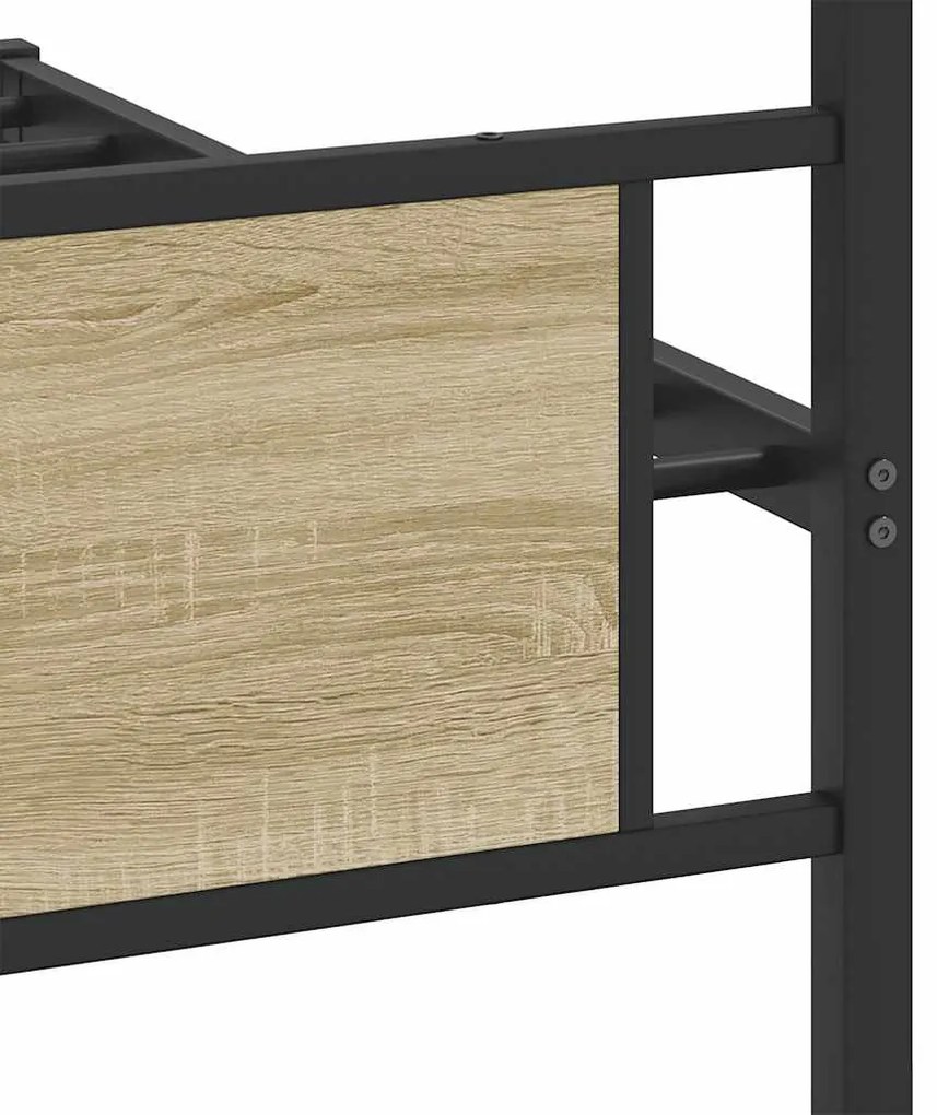 Estrutura cama s/ colchão derivados de madeira carvalho sonoma