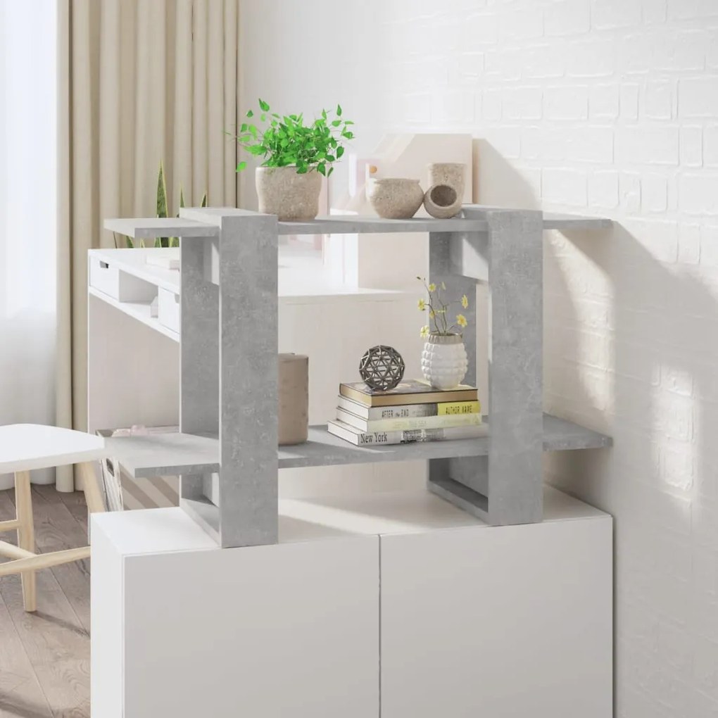 vidaXL Estante/divisória 80x30x51 cm cor cinzento cimento