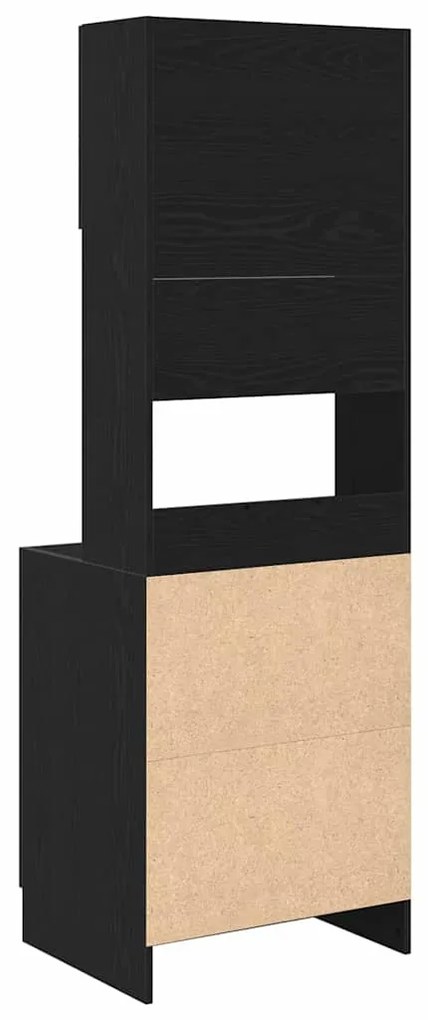 Armário de Cozinha em Carvalho Preto 60 x 50 x 180 cm, feito de Madeir