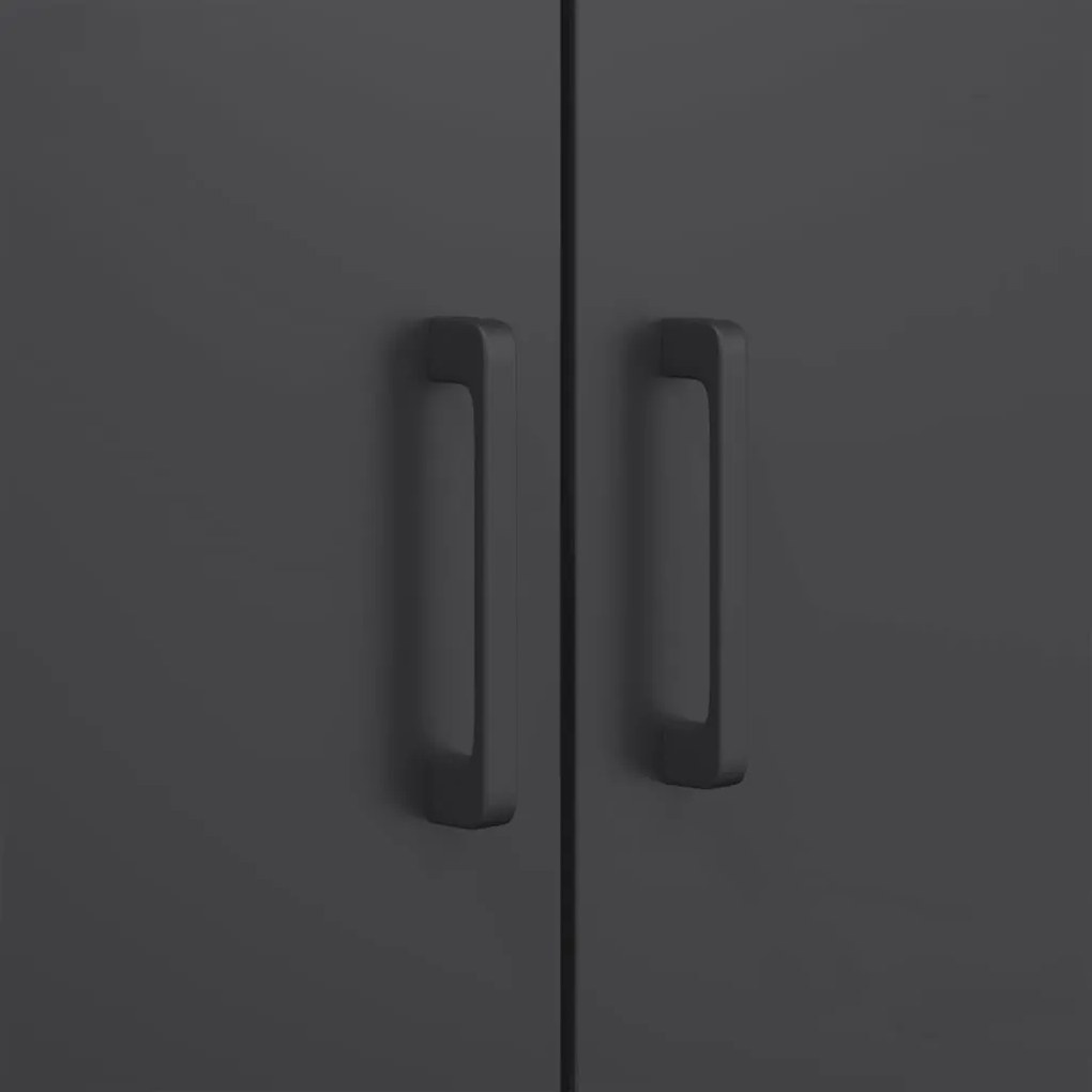 Aparador alto 68x39x113 cm aço preto