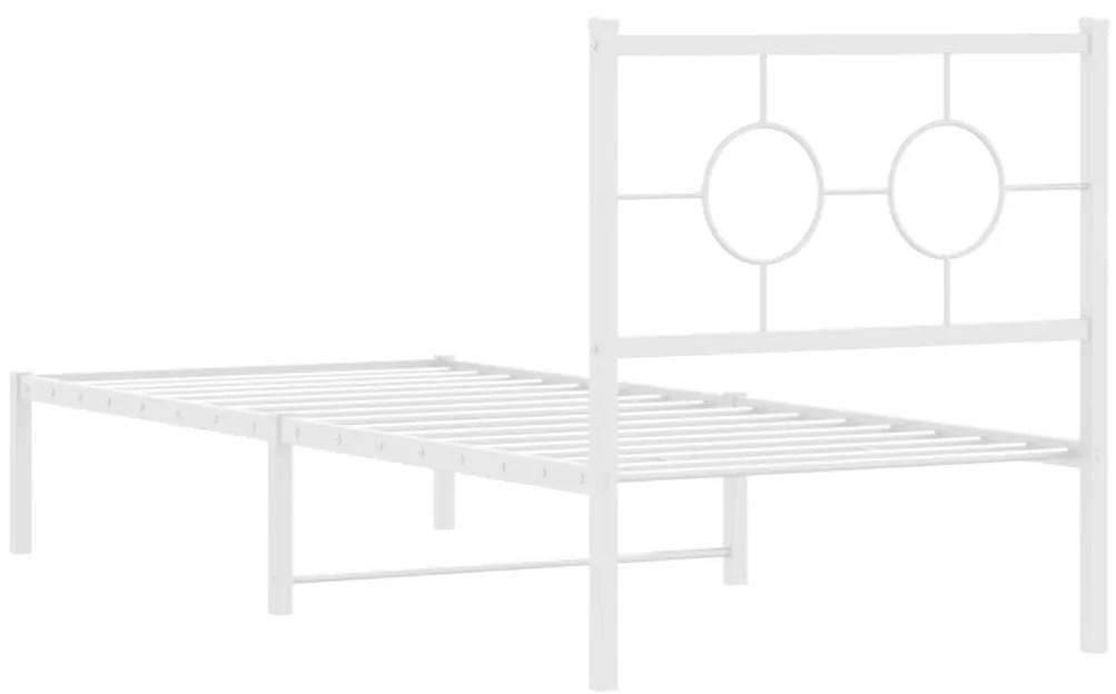 Estrutura de cama sem colchão com cabeceira 75x190 cm branco