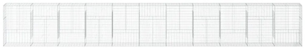 Cesto gabião com cobertura 1100x50x150 cm ferro galvanizado