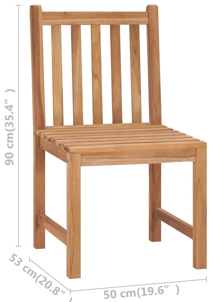 Cadeiras de jardim c/ almofadões 4 pcs madeira de teca maciça