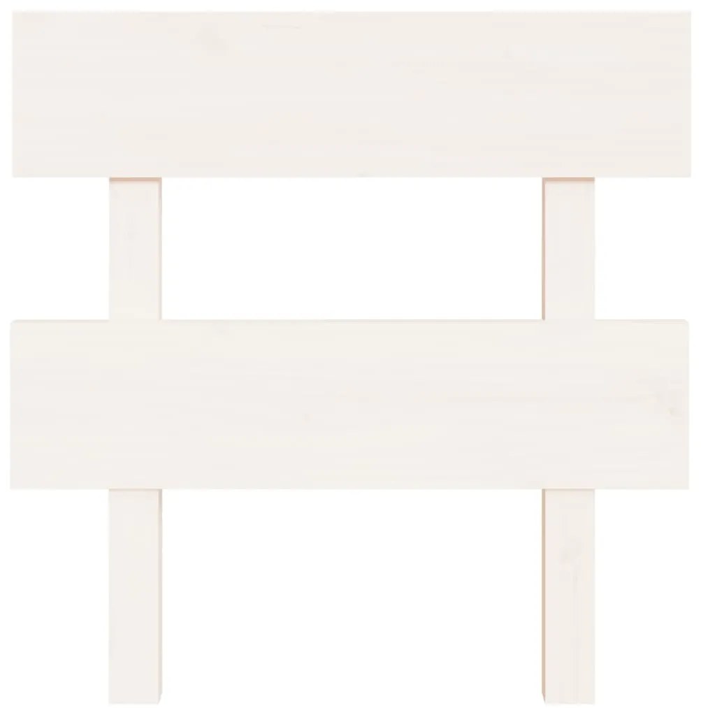 Cabeceira de cama 93,5x3x81 cm pinho maciço branco