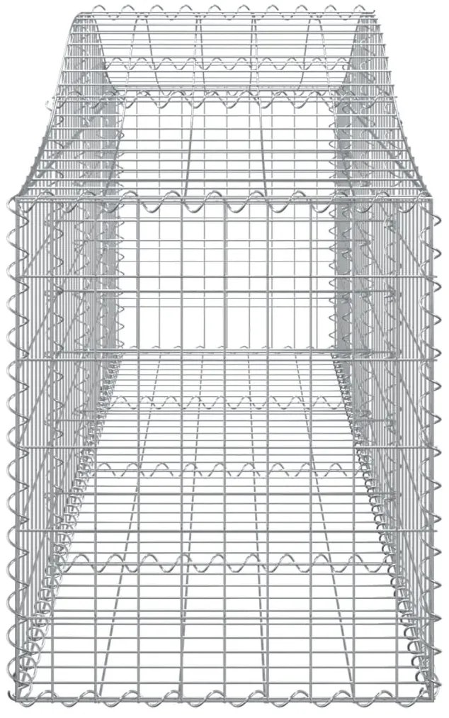 Cestos gabião arqueados 7 pcs 200x50x60/80 cm ferro galvanizado