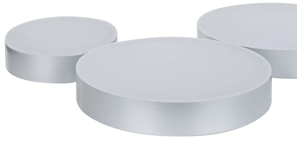 Candeeiro de teto com 5 focos LED em metal prateado LUGA Beliani