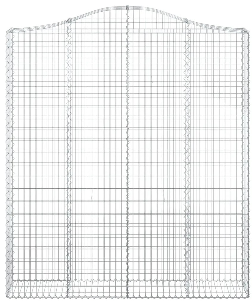 Cestos gabião arqueados 7pcs 200x30x220/240cm ferro galvanizado