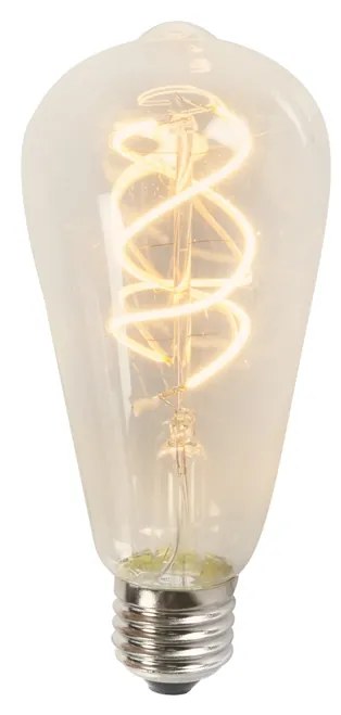 Lâmpada filamento LED torcido ST64 5W 400 lm 2200K transparente