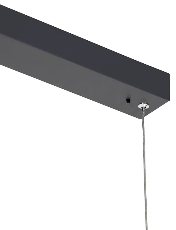 Candeeiro de suspensão cinzento escuro com LED e comando remoto - Casper Moderno