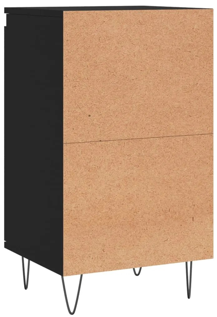 Aparadores 2 pcs 40x35x70 cm derivados de madeira preto