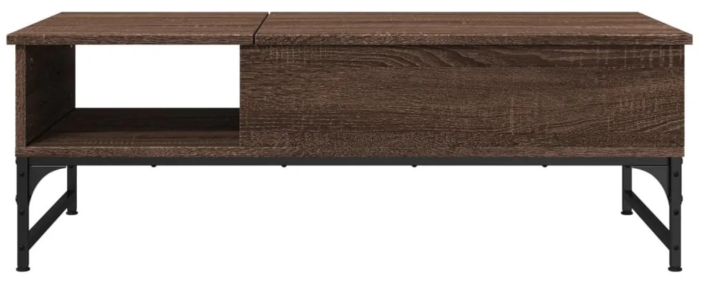 Mesa centro 100x50x35 cm deriv. madeira/metal carvalho castanho