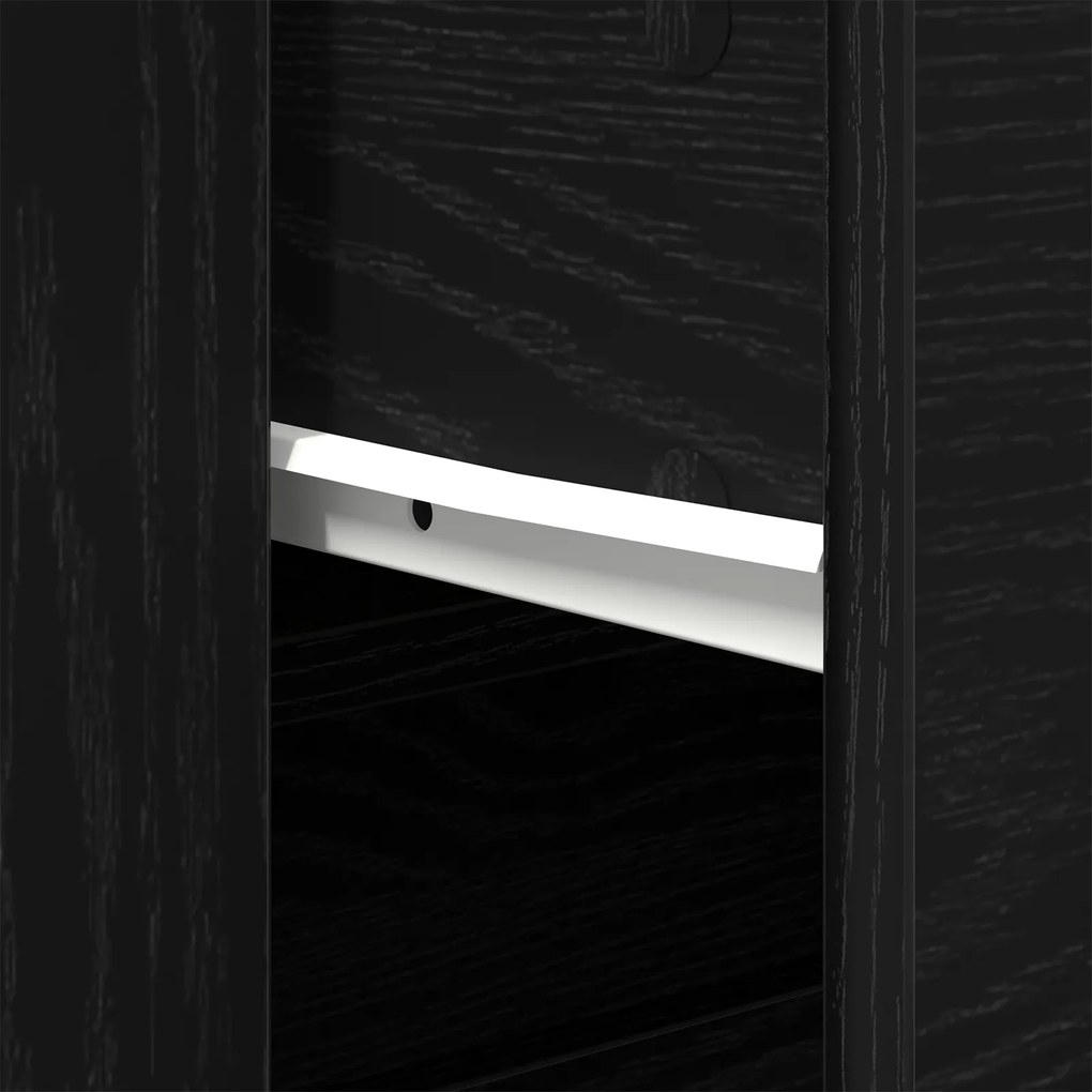 Buffets 3 pcs Carvalho Preto Madeira Engenheirada